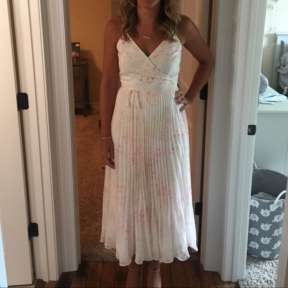 1. STATE white floral dress - great for bridal shower! Size small. Worn once.